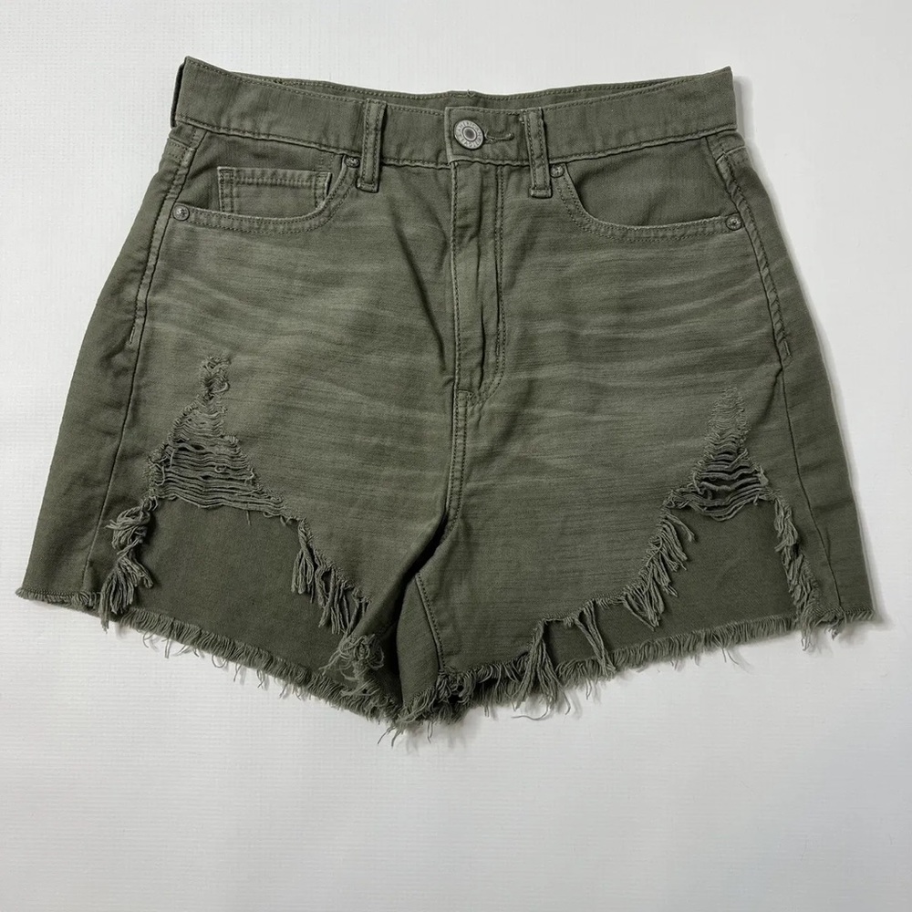 Olive Green Jean Shorts